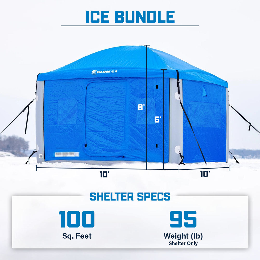 ClamAYR Boondocker Inflatable Shelter — Ice Fishing