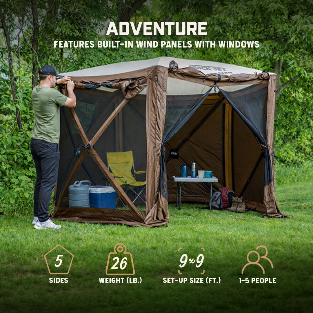 Clam Adventure Screen Tent with Wind Panels