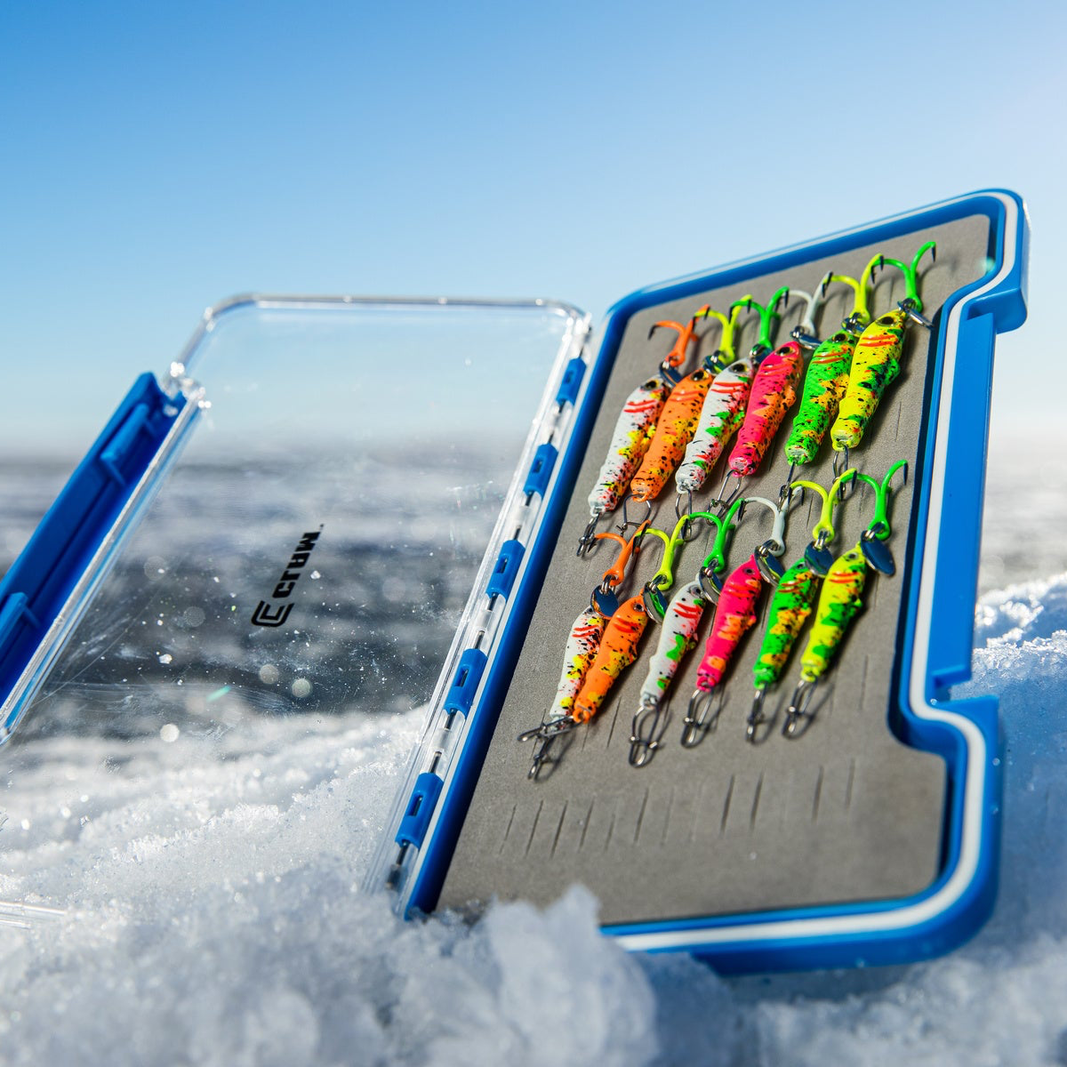 clam ice fishing jig box Super Slim and organized on the ice Clam Small Super Slim Jig
