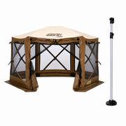 Brown Pavilion With Support Pole