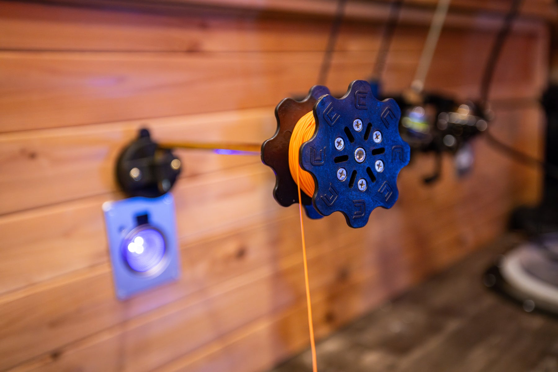 fish alert rattle reels E-Hub Reel wide design Northern Lights Rattle Reels