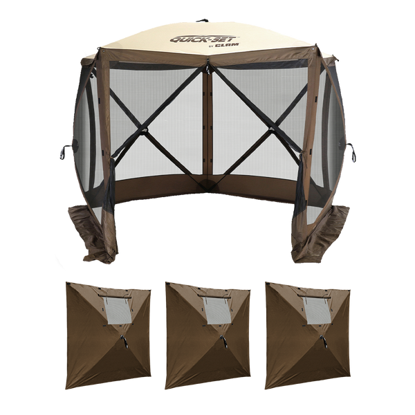 Brown Venture Bundle with Three Wind Panels – Clam Outdoors
