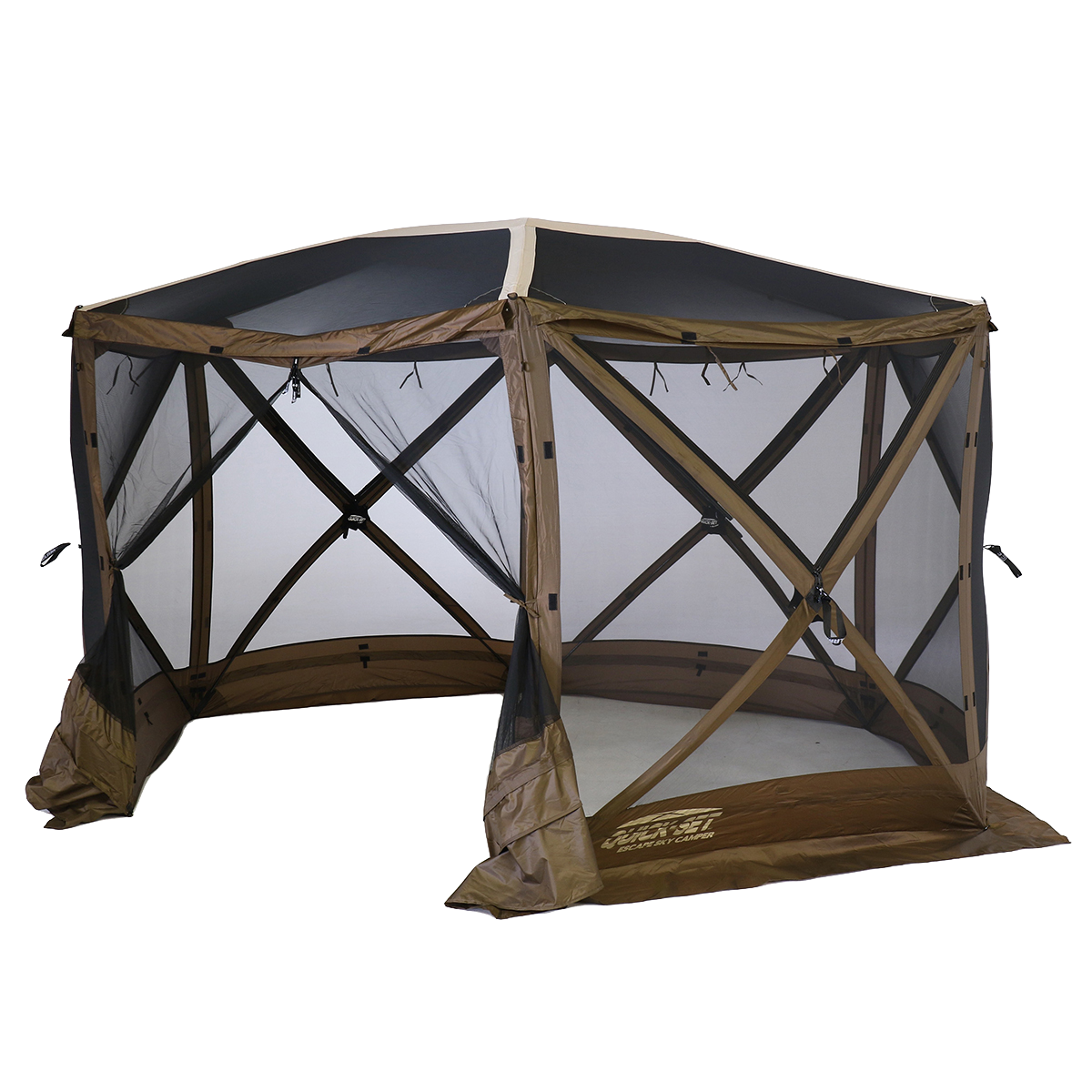 escape tent Clam Corporation Clam 12873 Sky Screen Shelter, Brown