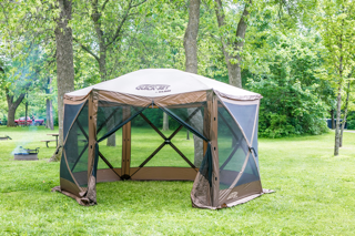 quick deploy tent Clam Quick Set Escape Sky Screen Portable Gazebo + Wind & Sun Panels (3 Pack)