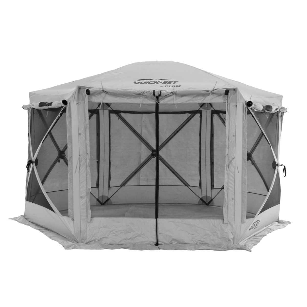 CLAM Quick-Set Pavilion 12.5 x 12.5 Foot Portable Outdoor Canopy Shelter, Gray