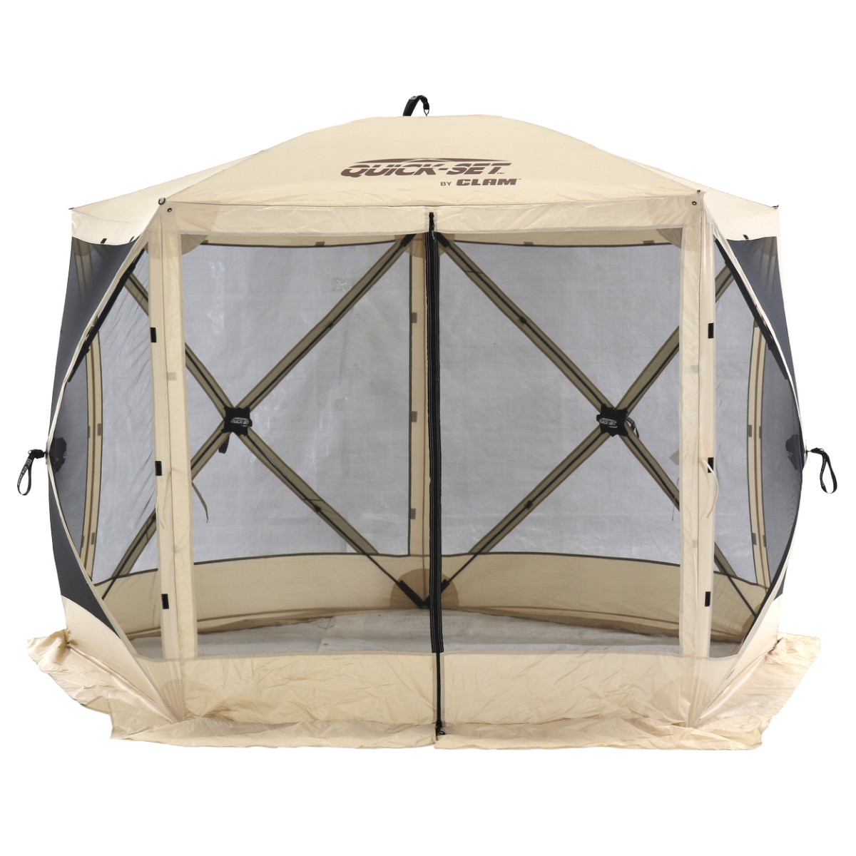 CLAM Quick-Set Venture 9 x 9 ft Portable Outdoor Camping Canopy Shelter, Gray