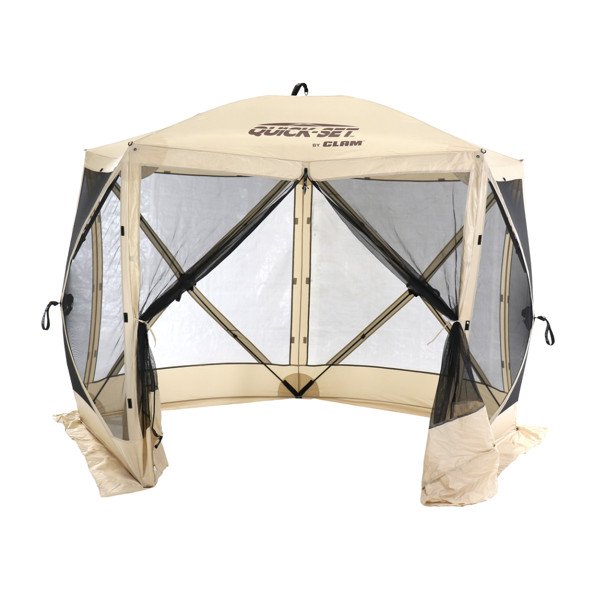venture tents CLAM Quick-Set Venture 9 x 9 ft Portable Outdoor Camping Canopy Shelter, Gray