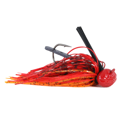 A.T. Football Head Jig 3/8oz, Fire Craw