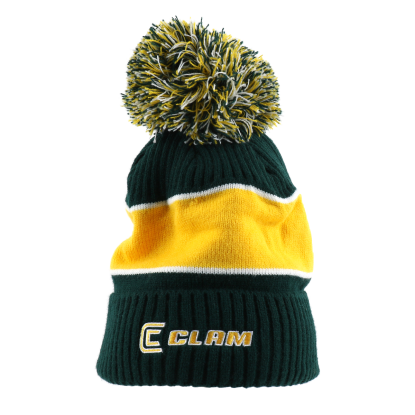 Clam Pom Hat, Green/Gold, IS22