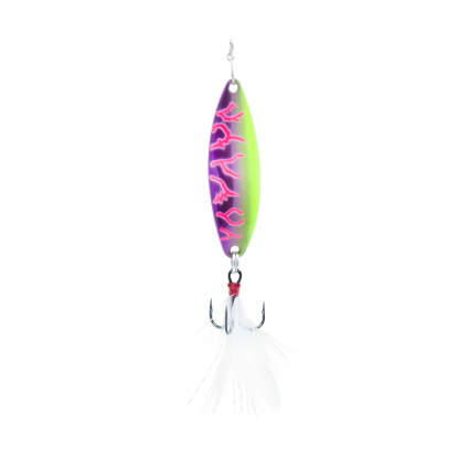Panfish Leech Spoon,Pink Lightning